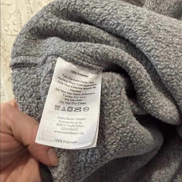 Eddie Bauer Women’s Gray Quarter Snap Pullover Sweatshirt Pockets Size Large - Picture 5 of 8